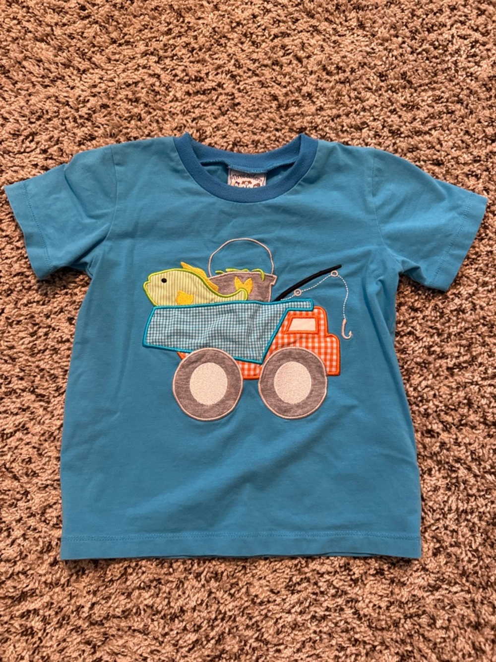 Dump truck Fishing Appliqué Shirt